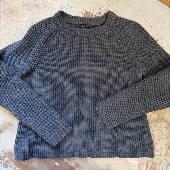 Quince Sweaters - Quince 100% Organic Cotton Fisherman Crew Sweater. M